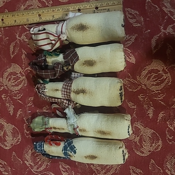 Handmade Primitive Slender/Pencil Snowman Lot of 5 - Picture 4 of 7